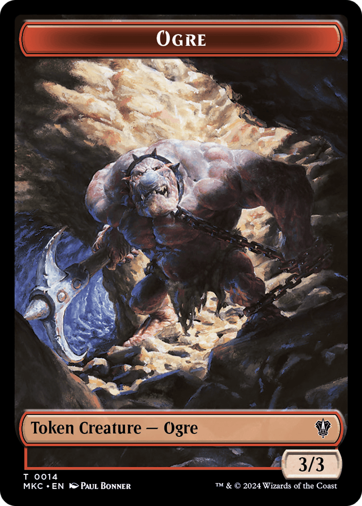 Human // Ogre Double-Sided Token [Murders at Karlov Manor Commander Tokens] - Josh's Cards