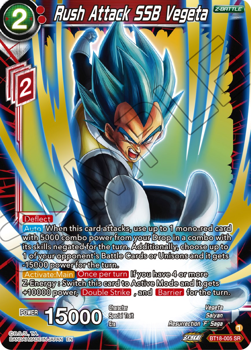 Rush Attack SSB Vegeta (BT18-005) [Dawn of the Z-Legends]