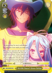 BLANK Doesn't Know Defeat (NGL/S58-E018 U) - No Game No Life