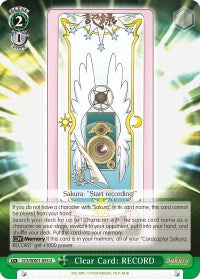 Clear Card: RECORD (CCS/WX01-053 U) - Cardcaptor Sakura: Clear Card