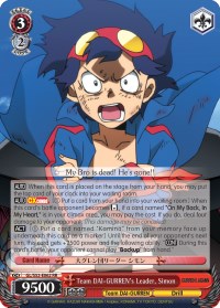 Team DAI-GURREN's Leader, Simon (GL/S52-E062) - Gurren Lagann