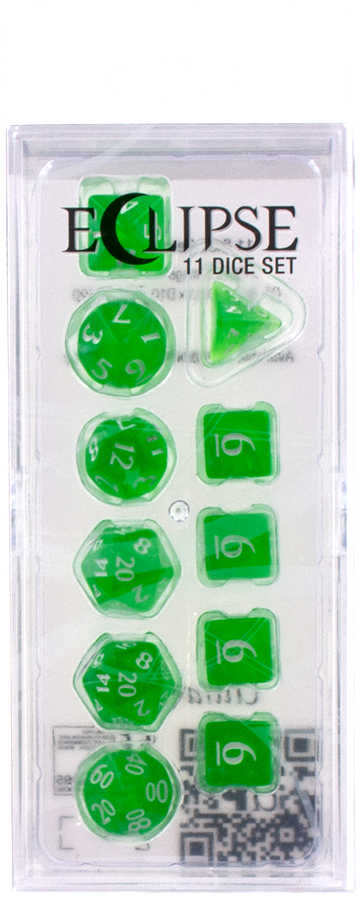 Ultra PRO: 11-Dice Set - Eclipse (Lime Green)