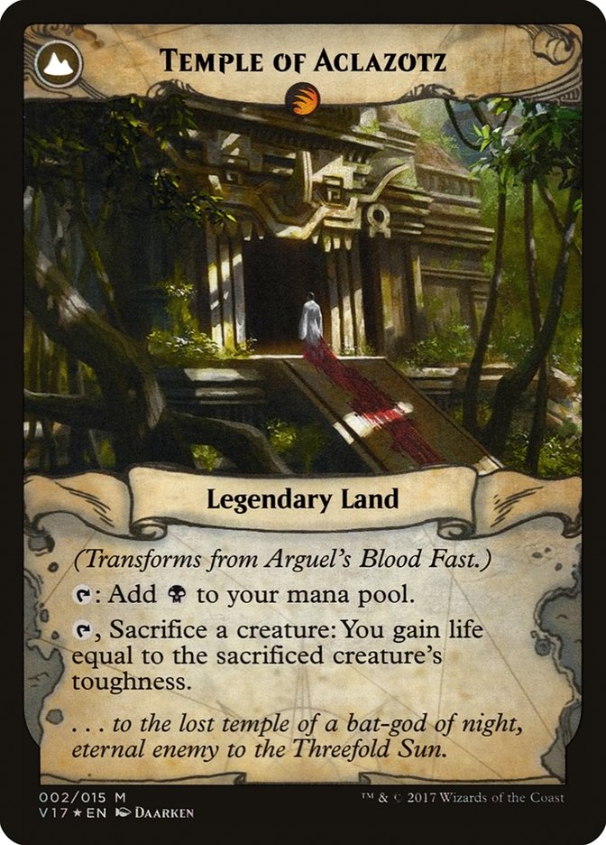 Arguel's Blood Fast // Temple of Aclazotz (V17-002) - From the Vault: Transform: (compasslanddfc) Foil