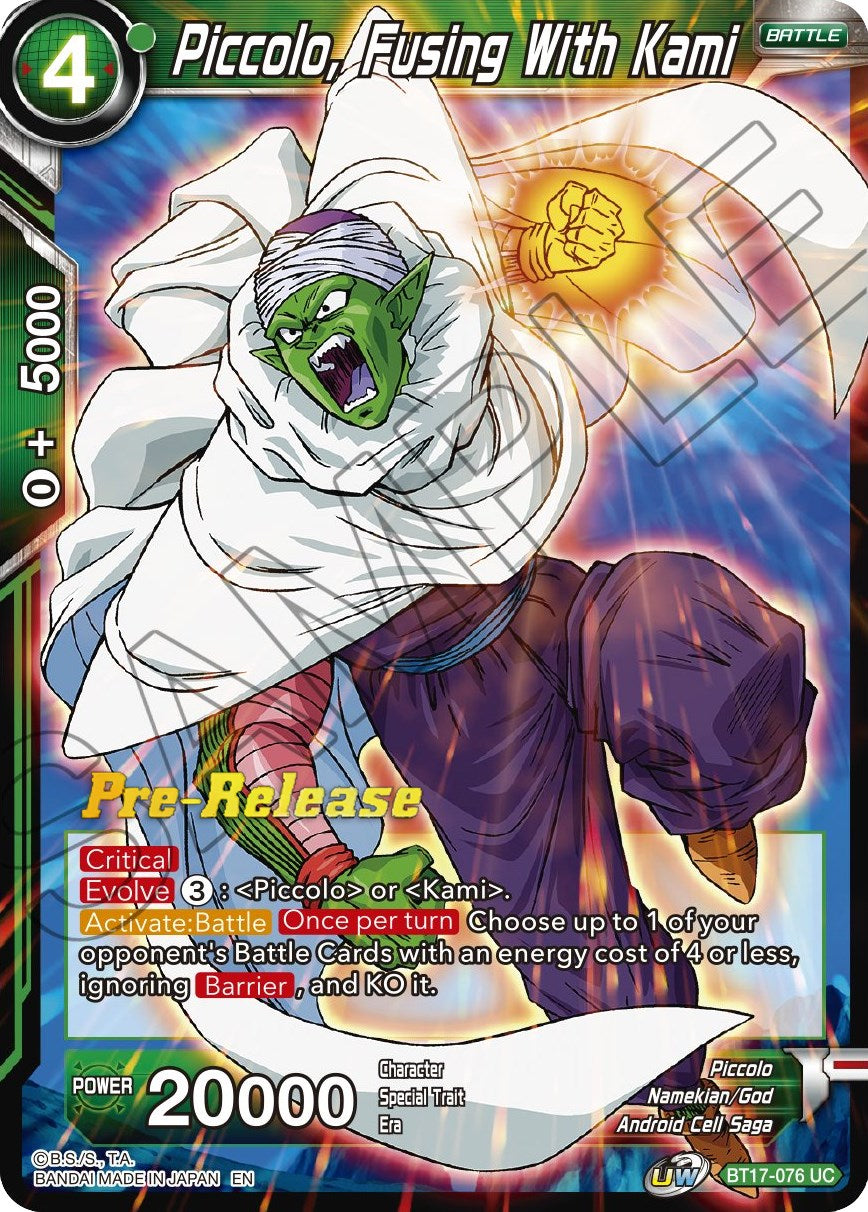 Piccolo, Fusing With Kami (BT17-076) [Ultimate Squad Prerelease Promos]