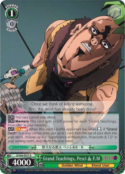 Grand Teachings, Pesci & F.M (JJ/S66-E031 R) - JoJo's Bizarre Adventure: Golden Wind