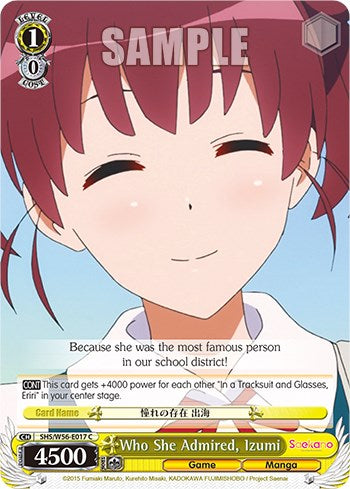 Who She Admired, Izumi (SHS/W56-E017 C) - Saekano: How to Raise a Boring Girlfriend