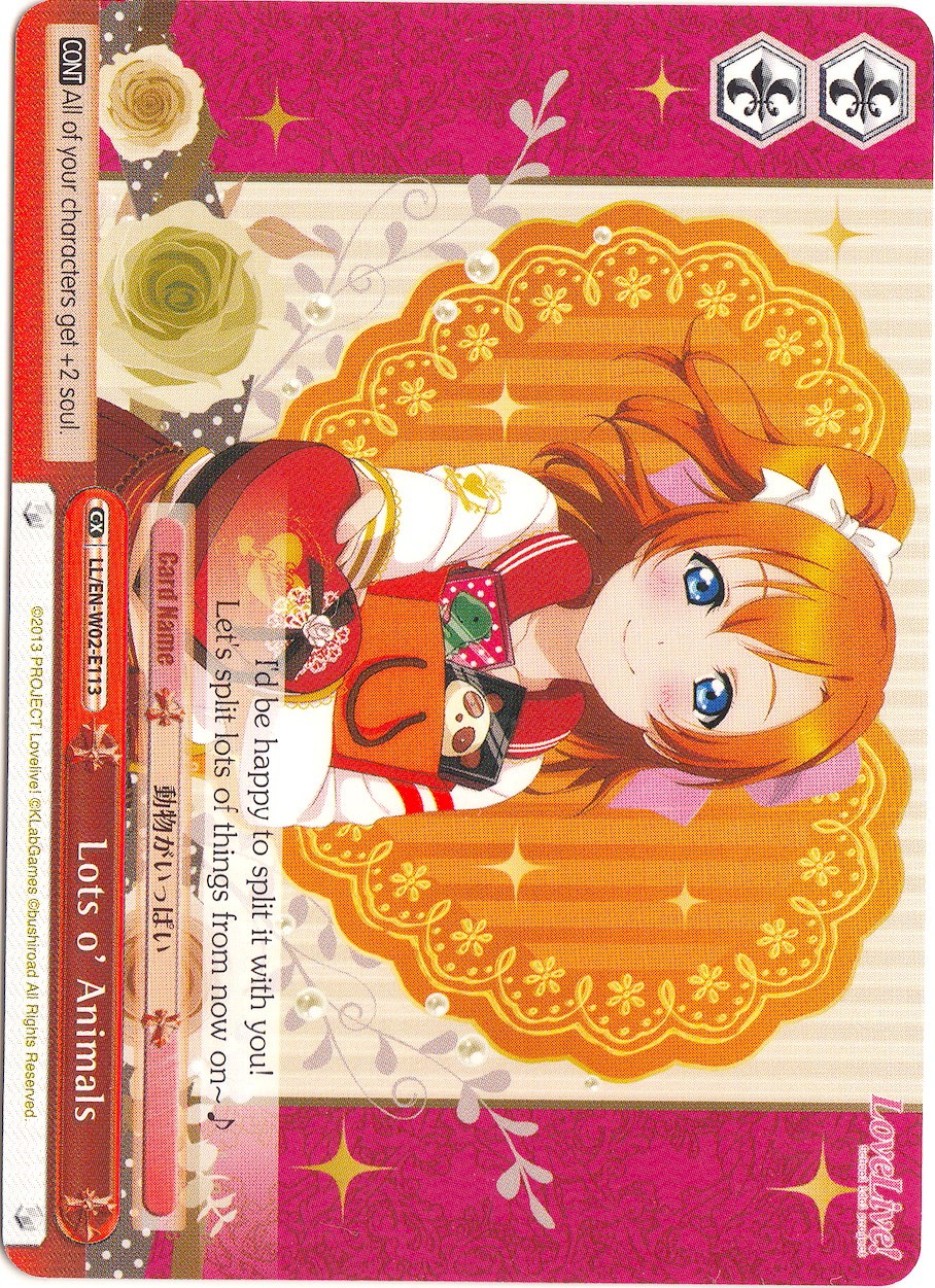 Lots o' Animals (LL/EN-W02-E113 CC) - Love Live! DX Vol.2
