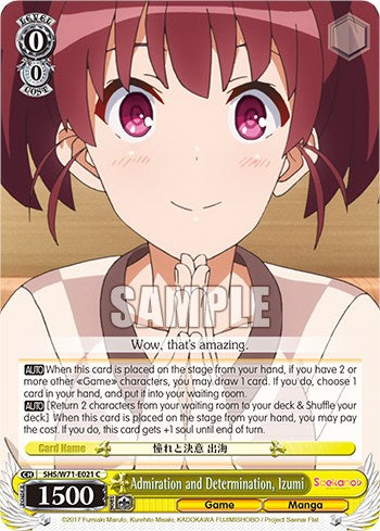 Admiration and Determination, Izumi (SHS/W71-E021 C) - Saekano How to Raise a Boring Girlfriend. flat