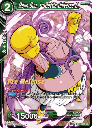 Majin Buu, to Battle Universe 6 (BT16-055) [Realm of the Gods Prerelease Promos]