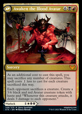 Extus, Oriq Overlord // Awaken the Blood Avatar (STX-149) - Strixhaven: School of Mages