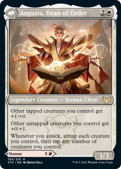 Plargg, Dean of Chaos // Augusta, Dean of Order (PRE-155S) - Strixhaven: School of Mages Promos Foil