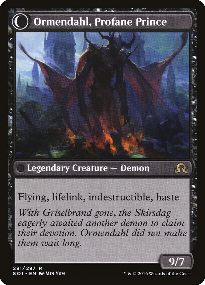 Westvale Abbey // Ormendahl, Profane Prince (SOI-281) - Shadows over Innistrad: (Double Faced Transform)