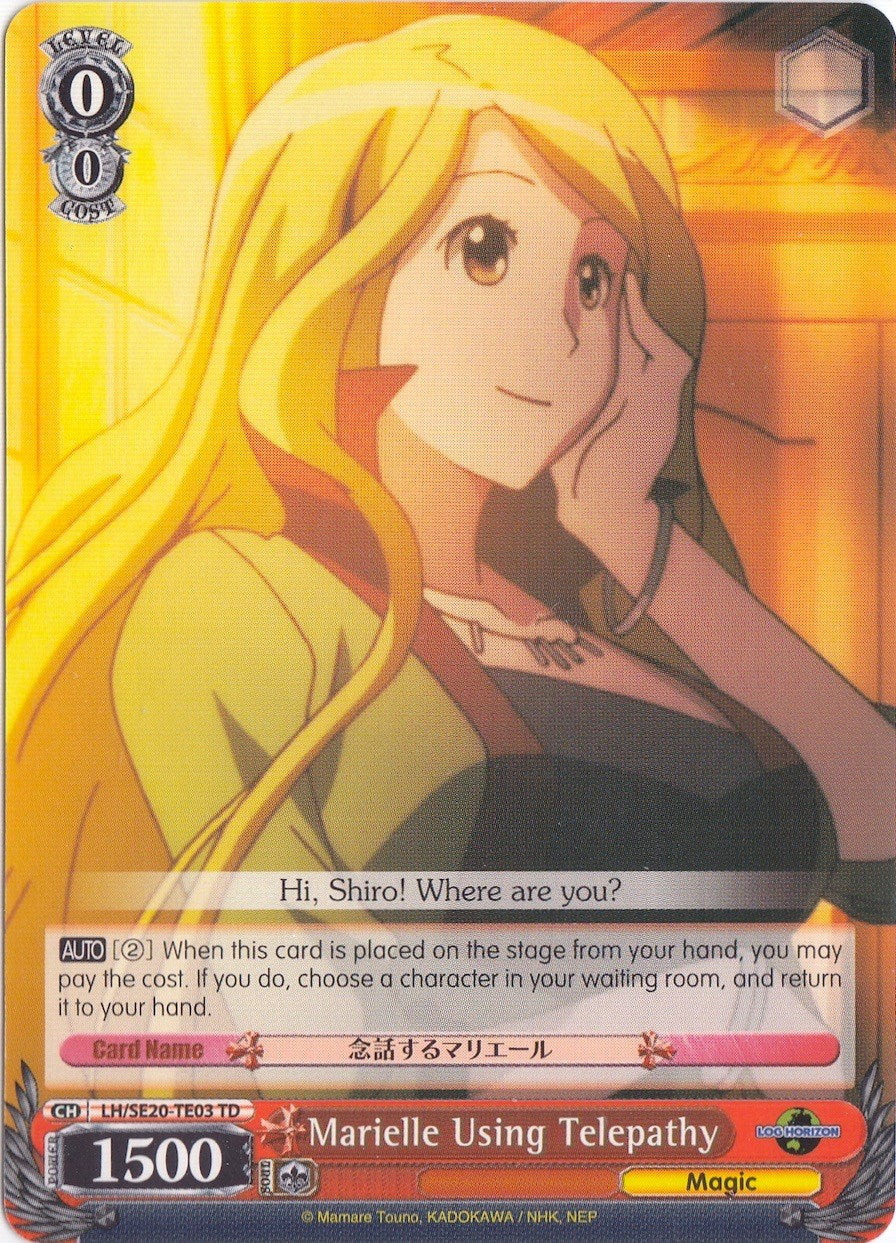 Marielle Using Telepathy (LH/SE20-TE03 TD) - LOG HORIZON