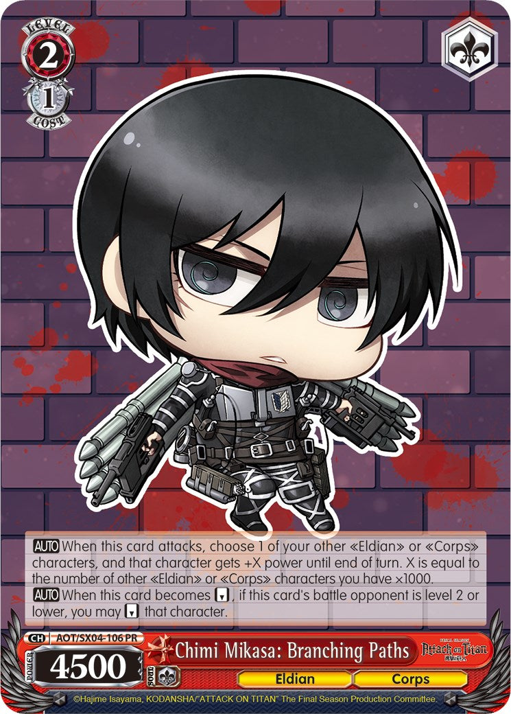 Chimi Mikasa: Branching Paths (AOT/SX04-106 PR) - Attack On Titan: Final Season