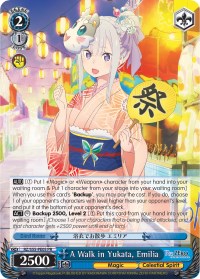 A Walk in Yukata, Emilia (RZ/S55-PE05 PR) (Promo) [Re:ZERO Vol.2]