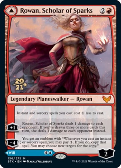 Rowan, Scholar of Sparks // Will, Scholar of Frost (PRE-156S) - Strixhaven: School of Mages Promos Foil