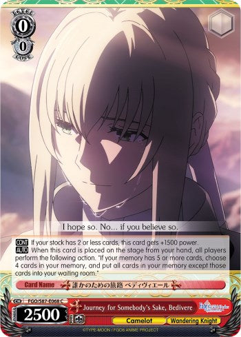 Journey for Somebody's Sake, Bedivere (FGO/S87-E068 C) - Fate/Grand Order THE MOVIE Divine Realm of the Round Table: Camelot