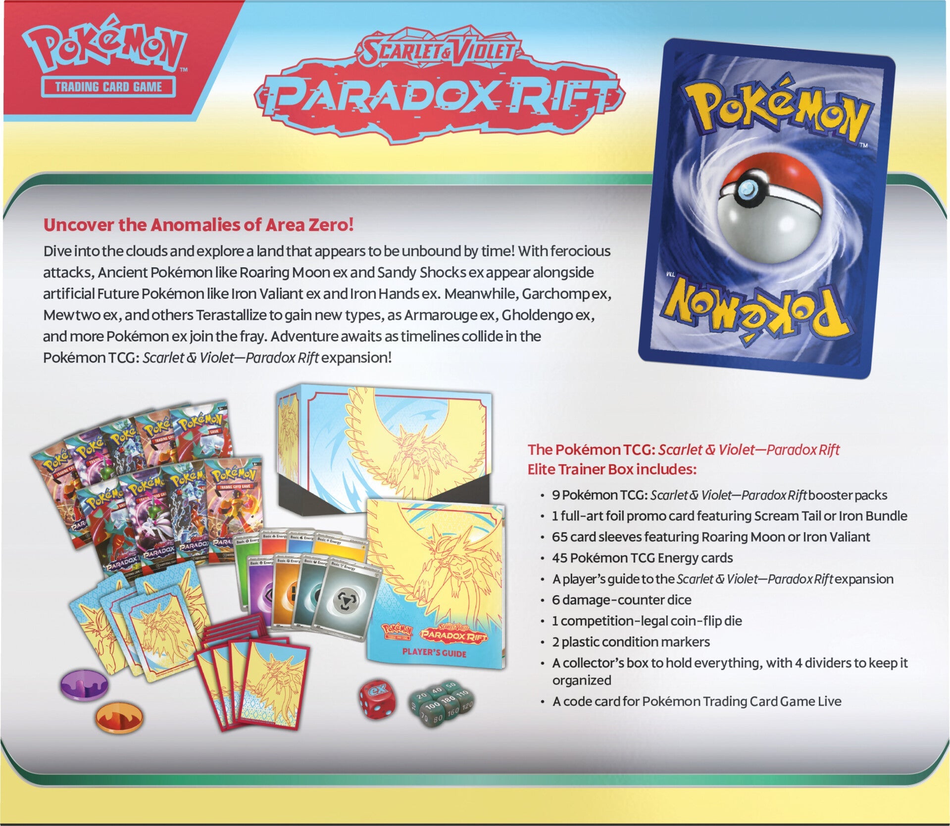 Pokemon: Paradox Rift - Elite Trainer Box (Roaring Moon) (Scratch & Dent)