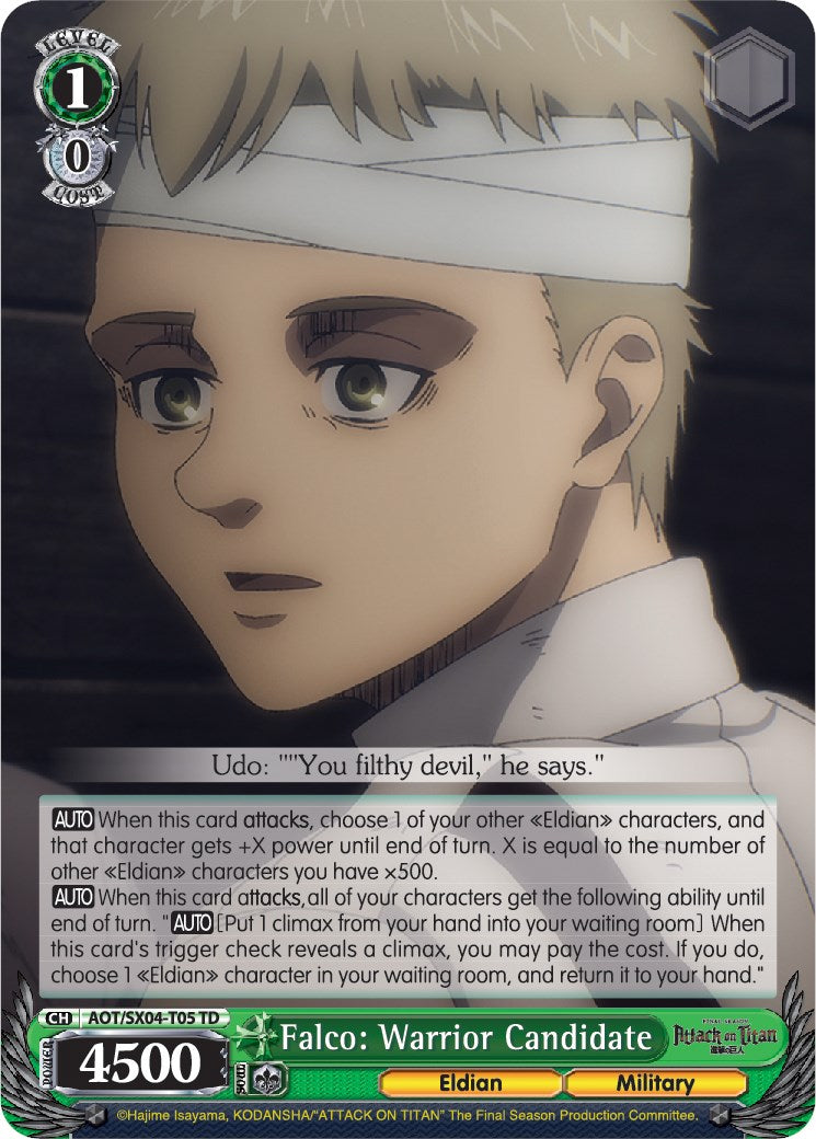 Falco: Warrior Candidate (AOT/SX04-T05 TD) - Attack On Titan: Final Season