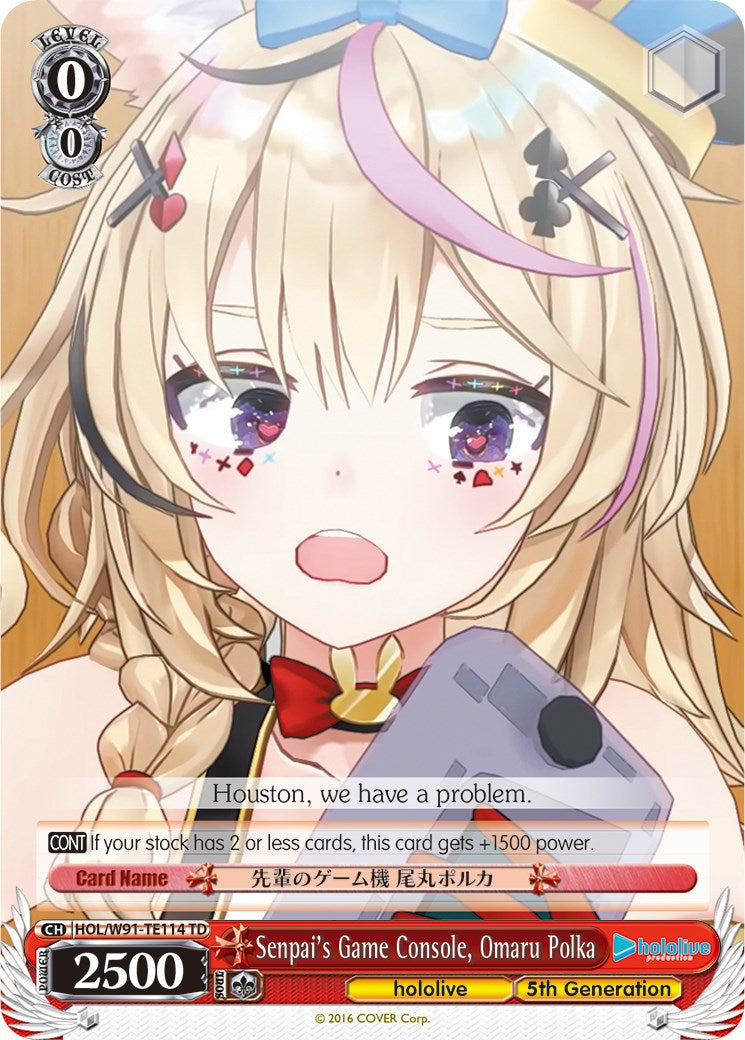 Senpai's Game Console, Omaru Polka (HOL/W91-TE114 TD) - hololive production