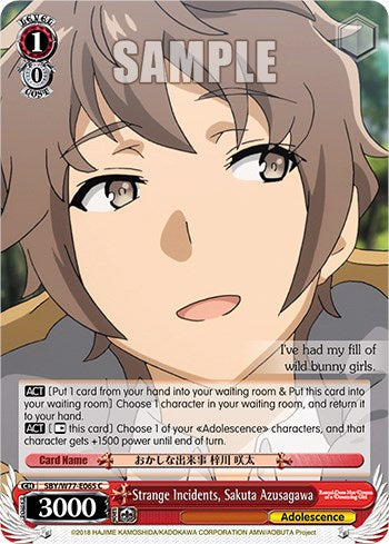 Strange Incidents, Sakuta Azusagawa (SBY/W77-E065 C) - Rascal Does Not Dream of a Dreaming Girl
