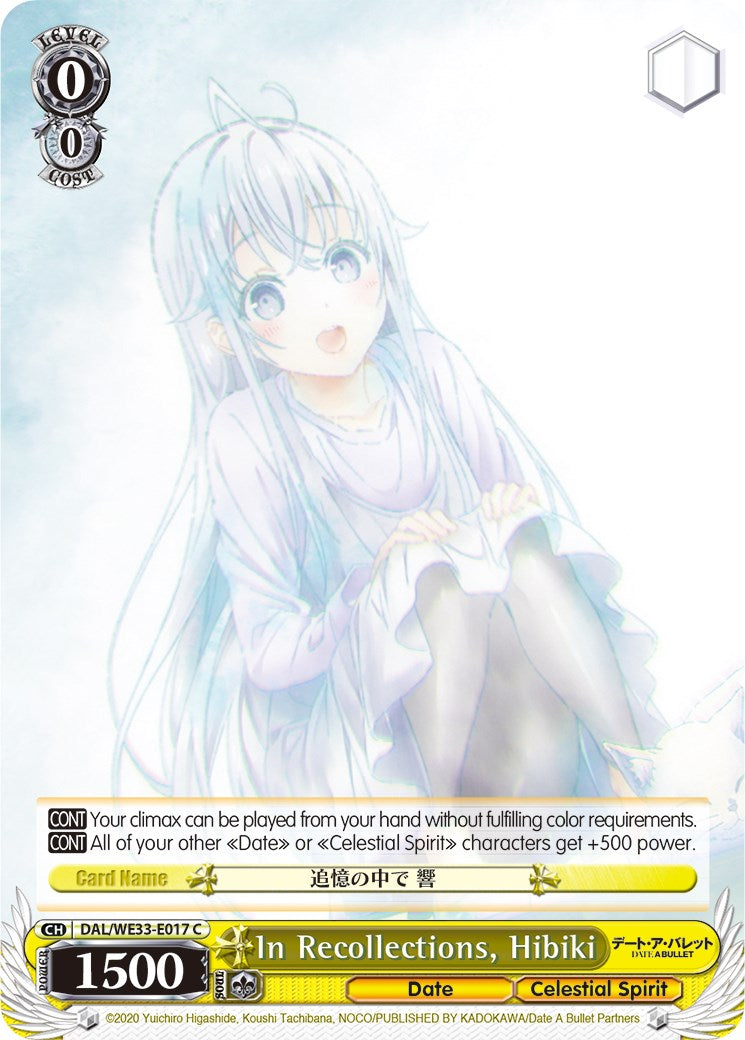In Recollections, Hibiki (Parallel Foil) (DAL/WE33-E017 C) - Date A Bullet