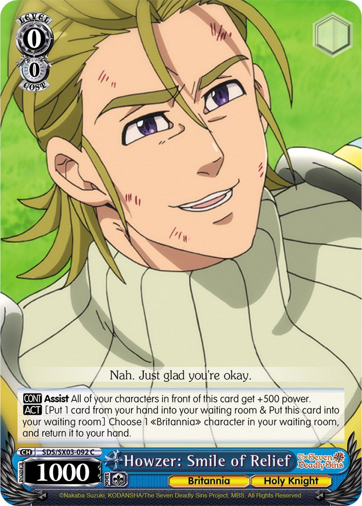 Howzer: Smile of Relief (SDS/SX03-092 C) - The Seven Deadly Sins