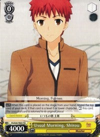Usual Morning, Shirou (TD) (FS/S34-TE03 TD) - Fate/stay night [Unlimited Blade Works]
