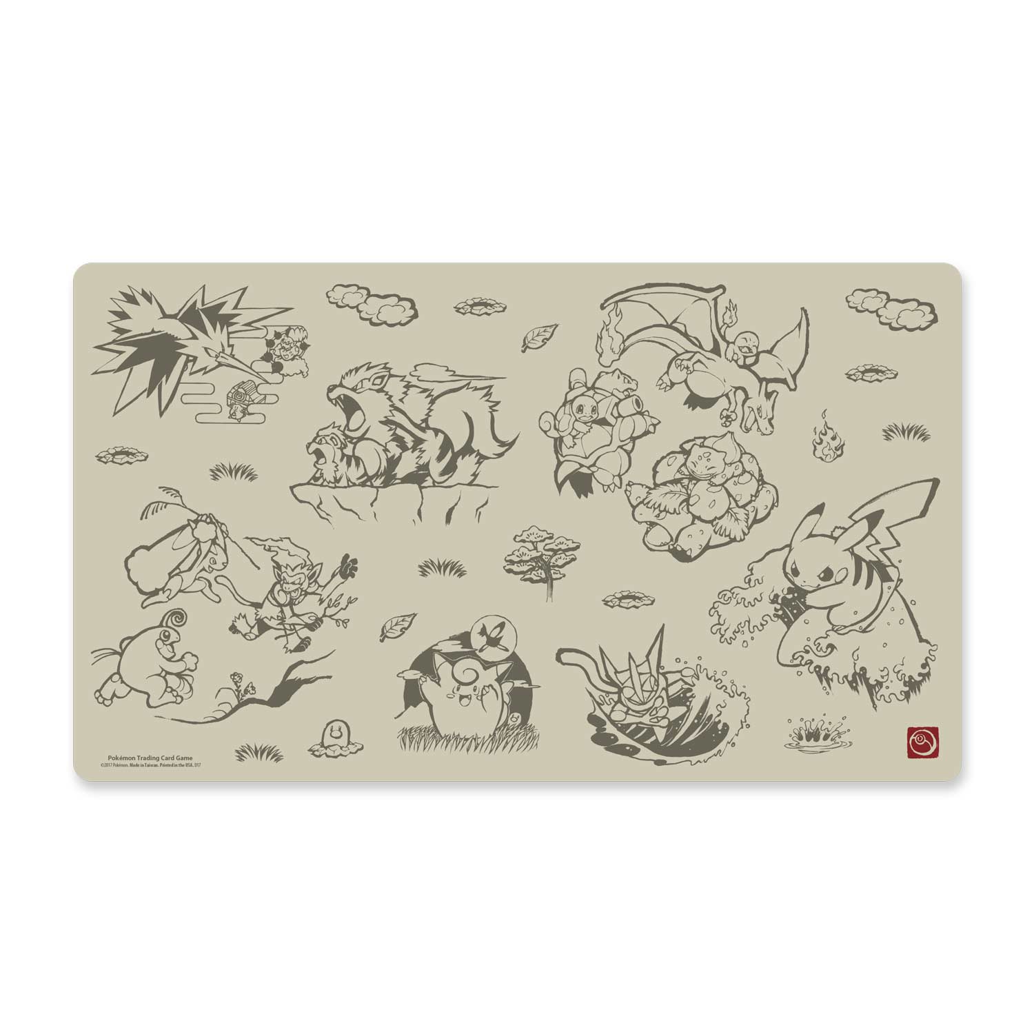 Playmat - Pikachu (Scroll Painting Style)