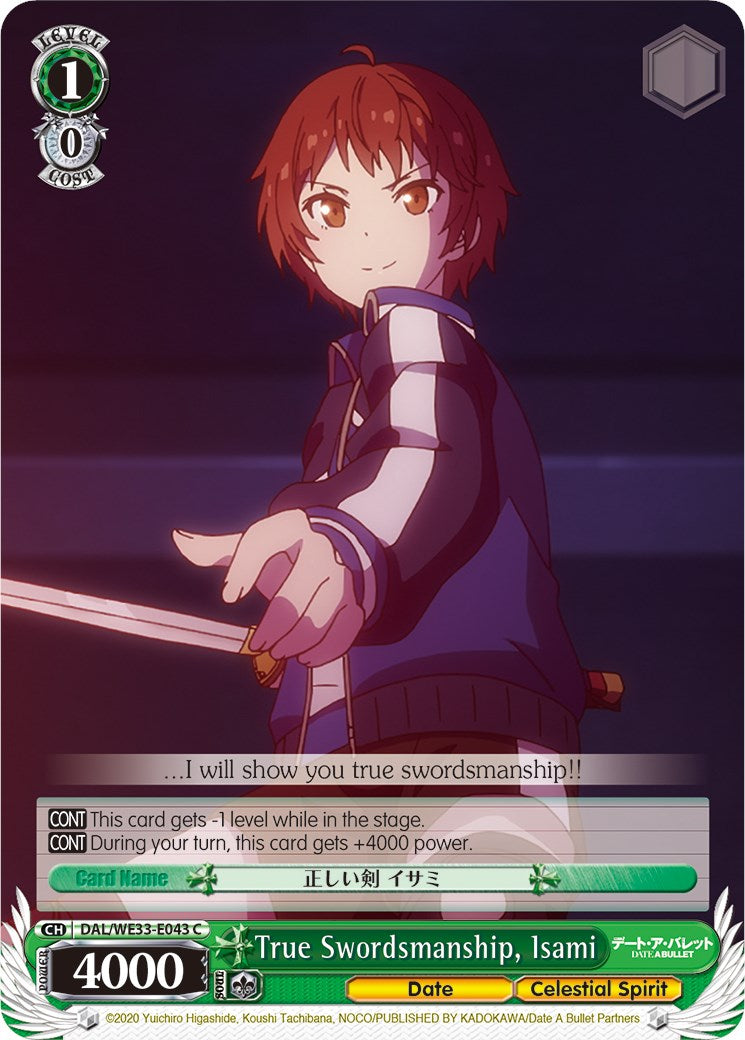 True Swordsmanship, Isami (Parallel Foil) (DAL/WE33-E043 C) - Date A Bullet