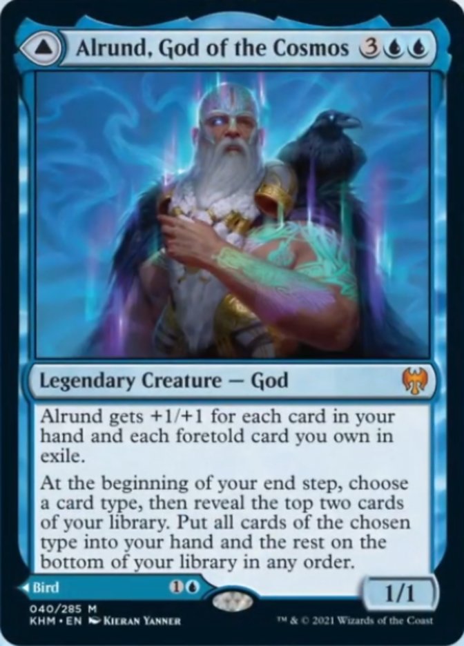 Alrund, God of the Cosmos // Hakka, Whispering Raven (KHM-040) - Kaldheim
