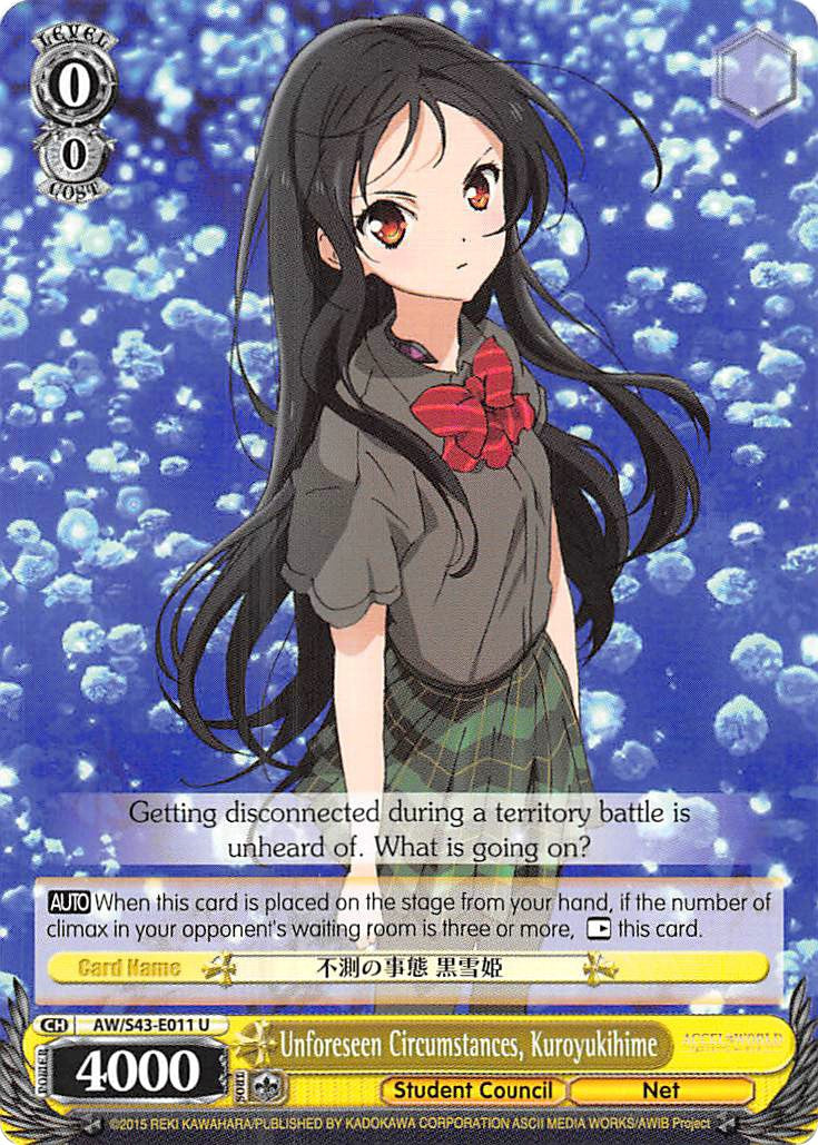 Unforeseen Circumstances, Kuroyukihime (AW/S43-E011 U) - Accel World -Infinite Burst-