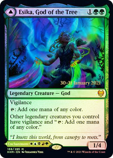Esika, God of the Tree // The Prismatic Bridge (PRE-168S) - Kaldheim Promos Foil