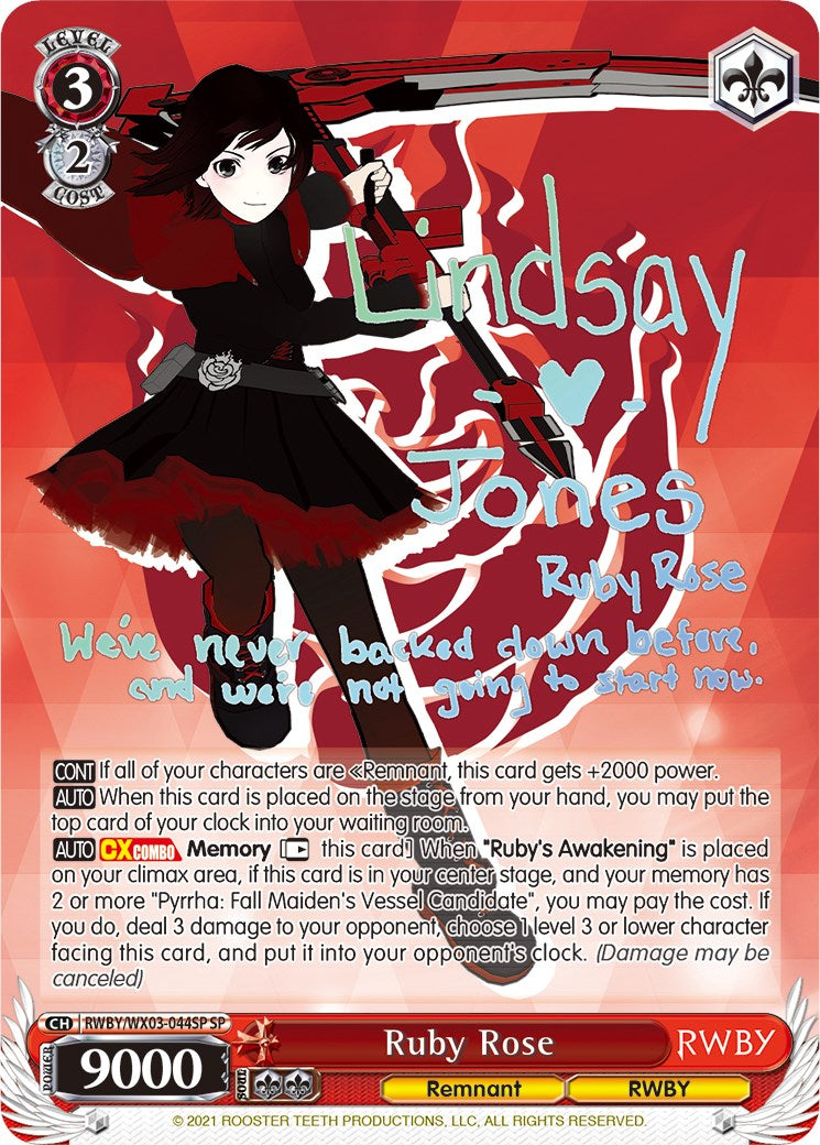 Ruby Rose (SP) (RWBY/WX03-044SP SP) - RWBY