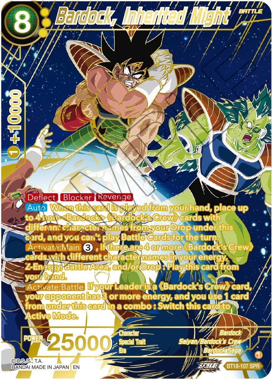 Bardock, Inherited Might (SPR) (BT18-107) [Dawn of the Z-Legends]