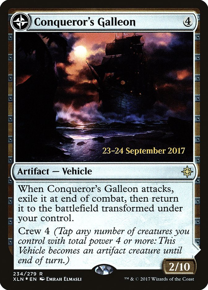 Conqueror's Galleon // Conqueror's Foothold (PRE-234S) - Ixalan Promos: (compasslanddfc) Foil
