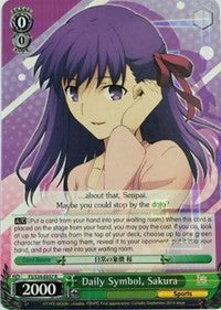 Daily Symbol, Sakura (FS/S34-E037 R) - Fate/stay night [Unlimited Blade Works]