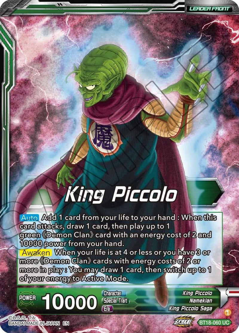 King Piccolo // King Piccolo, World Conquest Awaits (BT18-060) [Dawn of the Z-Legends]