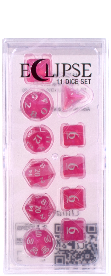 Ultra PRO: 11-Dice Set - Eclipse (Hot Pink)