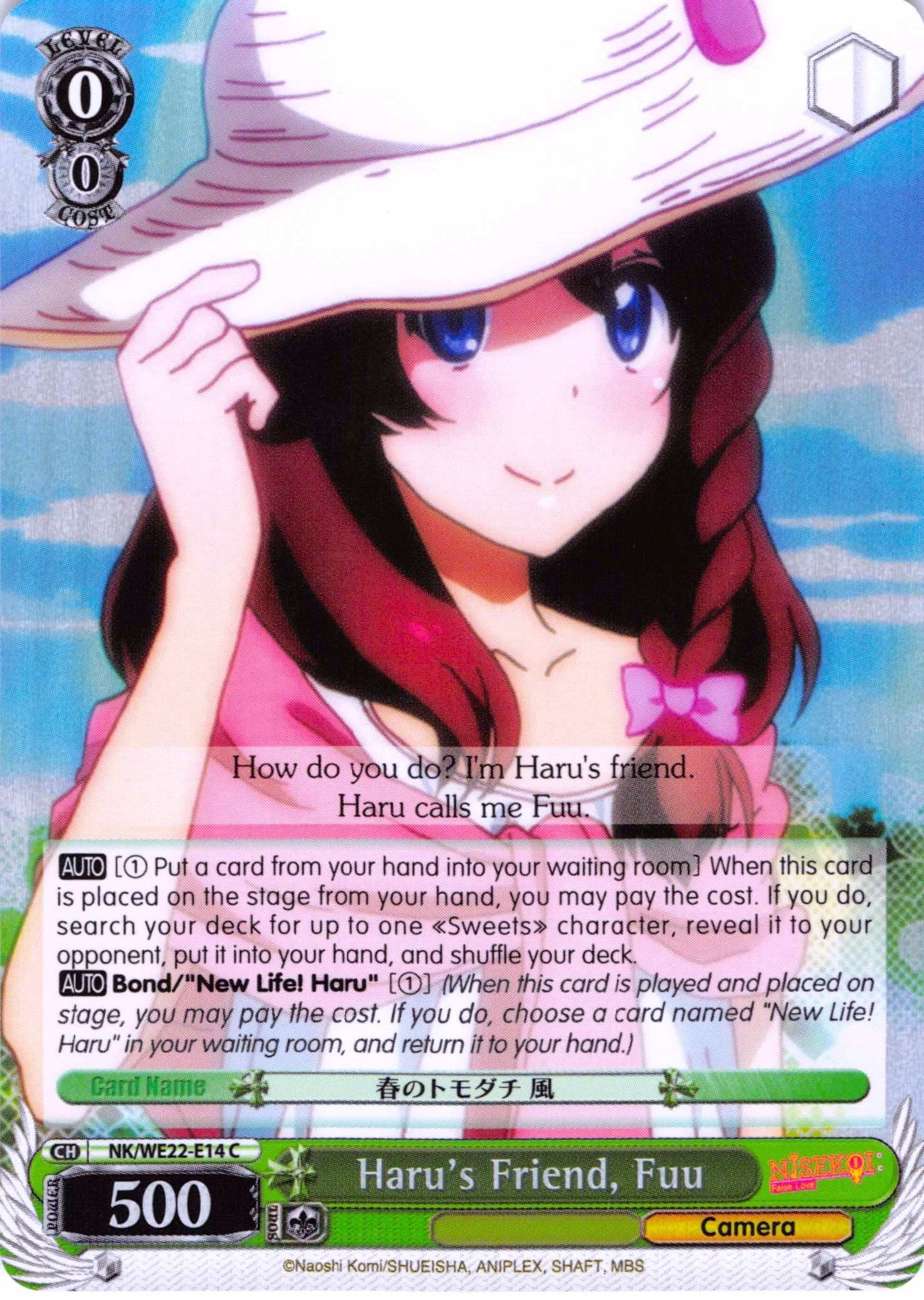 Haru's Friend, Fuu (Parallel Foil) (NK/WE22-E14) - NISEKOI Extra Booster