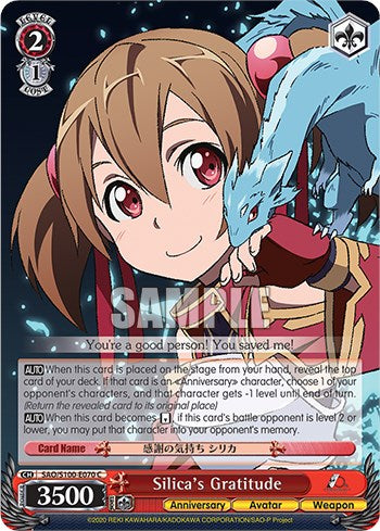 Silica's Gratitude (SAO/S100-E070 C) - Sword Art Online Animation 10th Anniversary