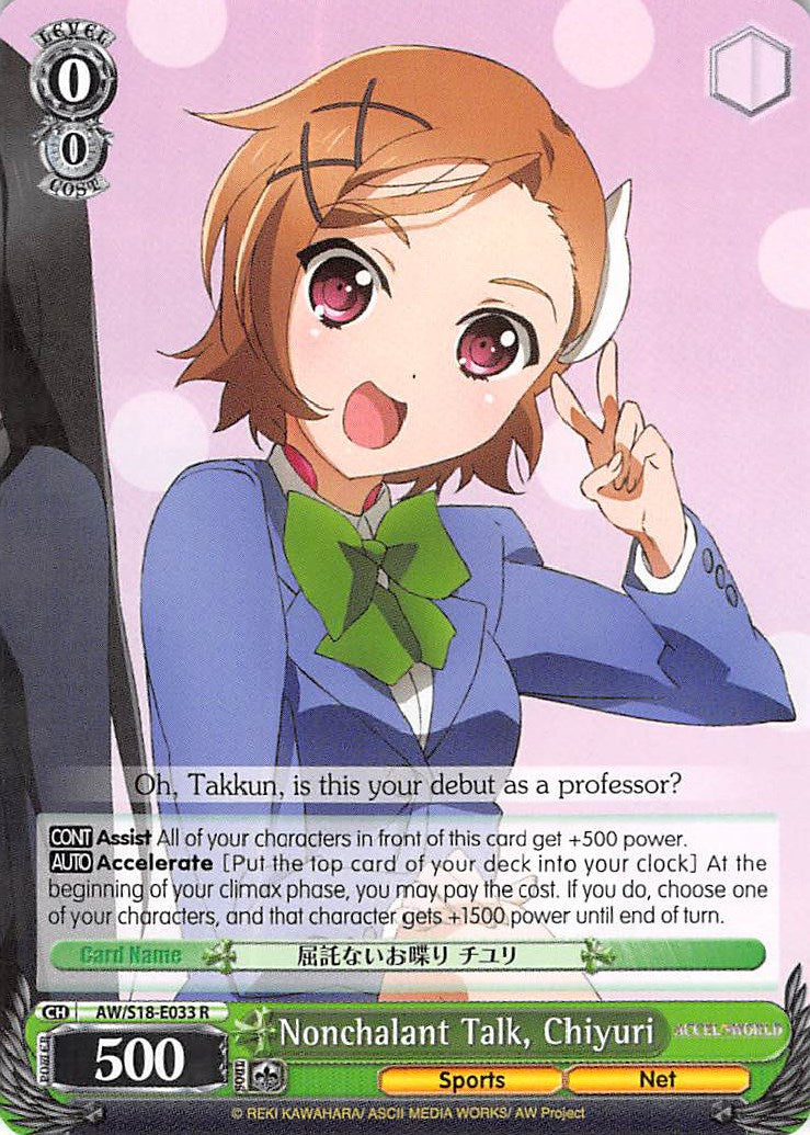 Nonchalant Talk, Chiyuri (AW/S18-E033 R) - Accel World
