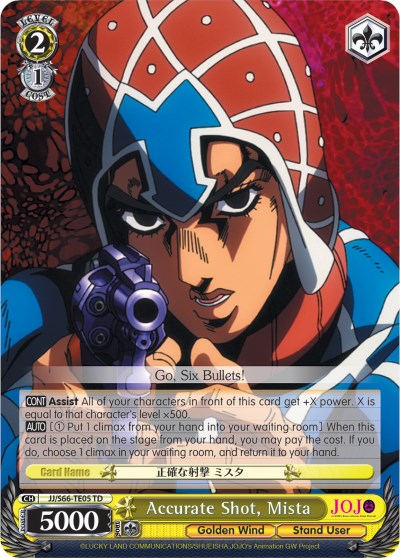 Accurate Shot, Mista (JJ/S66-TE05 TD) - JoJo's Bizarre Adventure: Golden Wind