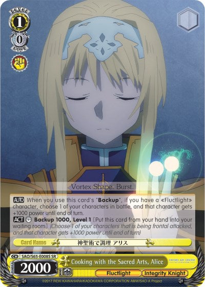 Cooking with the Sacred Arts, Alice (SR) (SAO/S65-E008S SR) - Sword Art Online -Alicization-