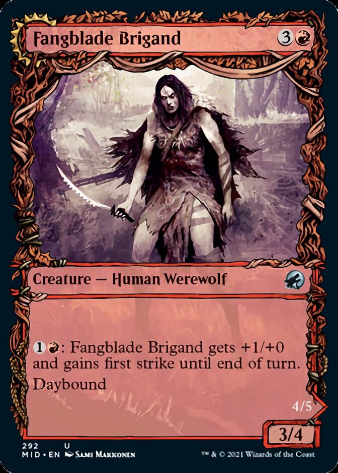 Fangblade Brigand // Fangblade Eviscerator (MID-292) - Innistrad: Midnight Hunt: (Showcase, Double Faced Transform)