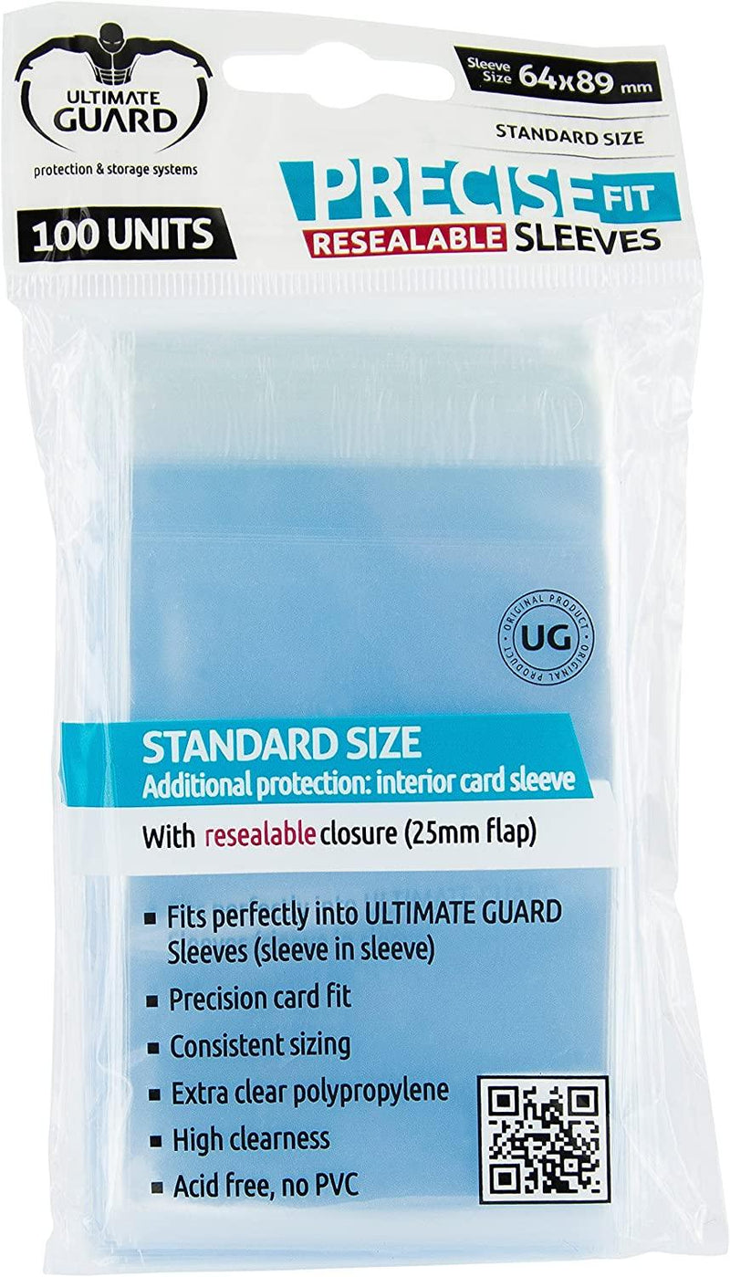 Ultimate Guard Precise Fit Resealable Standard Size Sleeves 100-Count - Josh's Cards