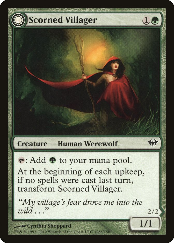 Scorned Villager // Moonscarred Werewolf (DKA-125) - Dark Ascension: (Double Faced Transform)
