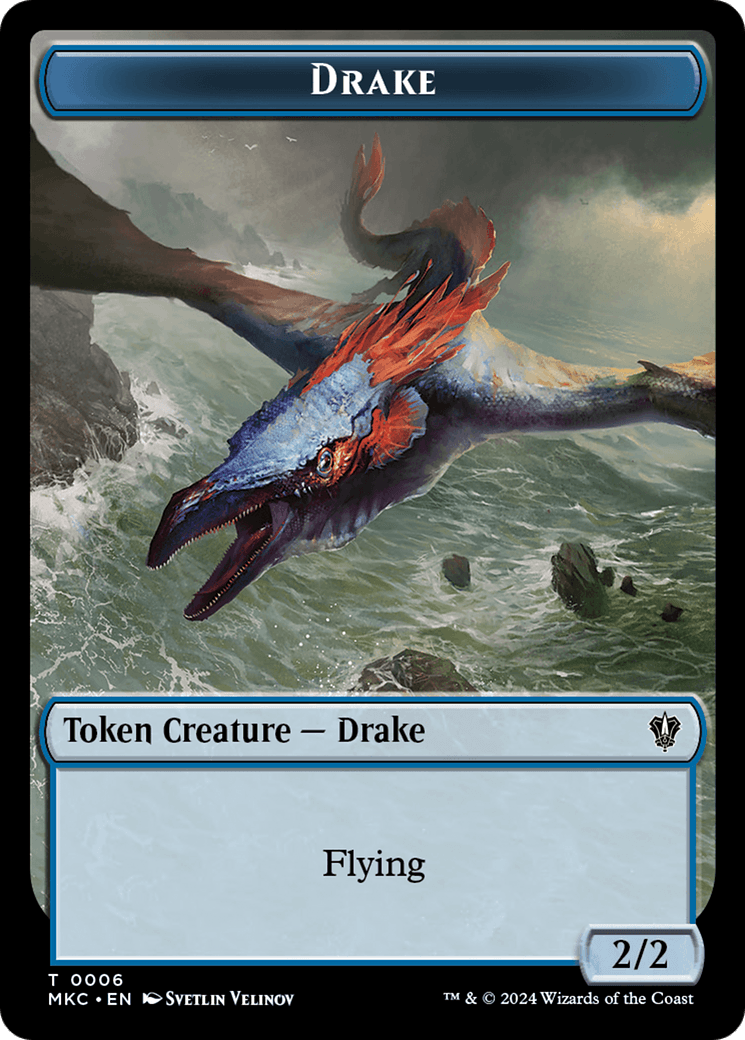 Drake // Cat Double-Sided Token [Murders at Karlov Manor Commander Tokens] - Josh's Cards