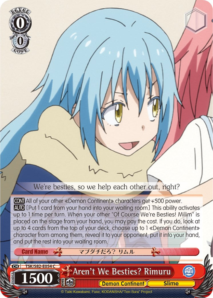 Aren't We Besties? Rimuru (TSK/S82-E054 C) - That Time I Got Reincarnated as a Slime Vol.2