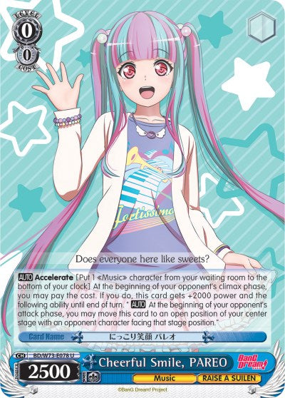 Cheerful Smile, PAREO (BD/W73-E078 U) - BanG Dream! Vol.2